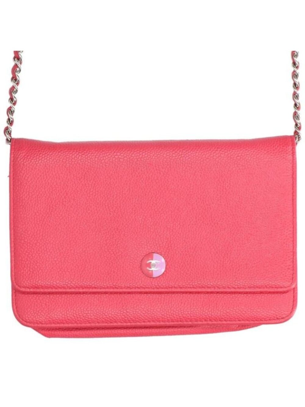 Chanel Coco Button Caviar Leather Chain